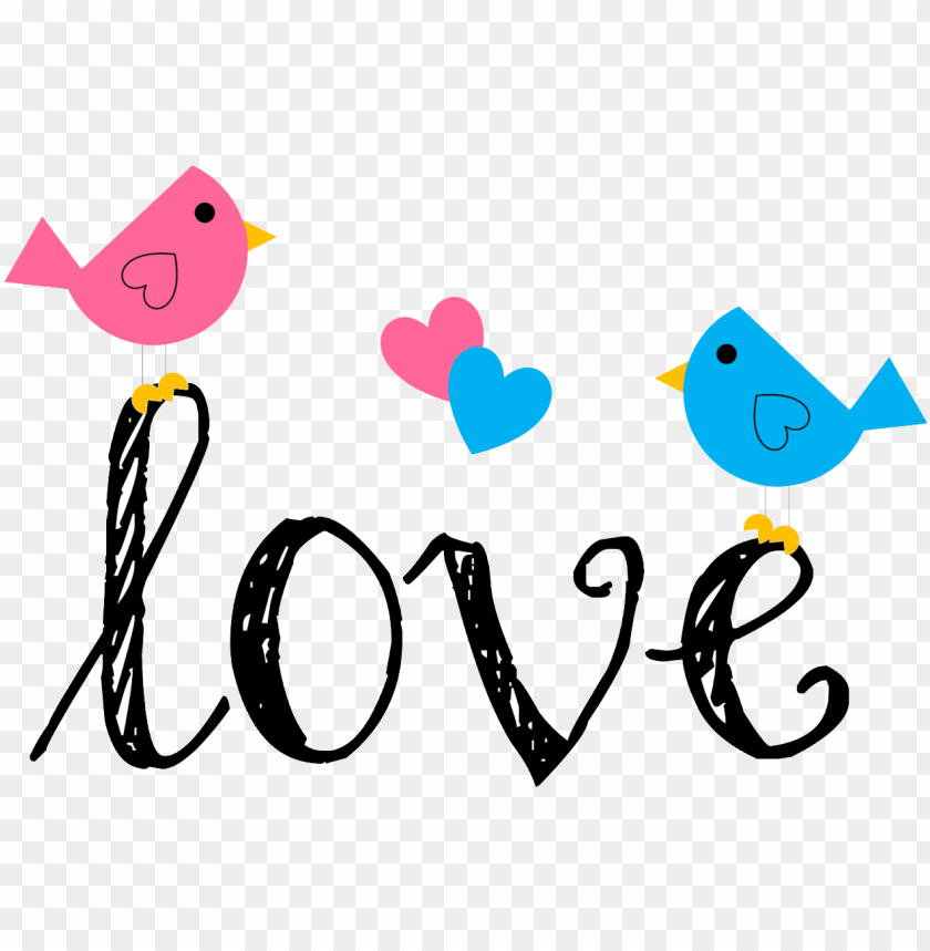 Free download | HD PNG two birds with a word of love between them PNG ...