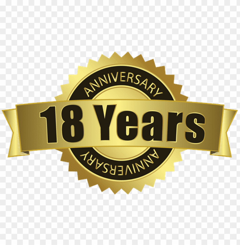 Free download | HD PNG 18 years anniversary badge PNG transparent with ...