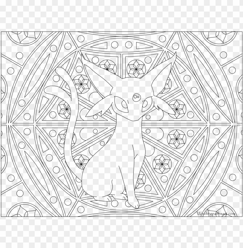 Download 196 espeon pokemon coloring page - pokemon adult colouring