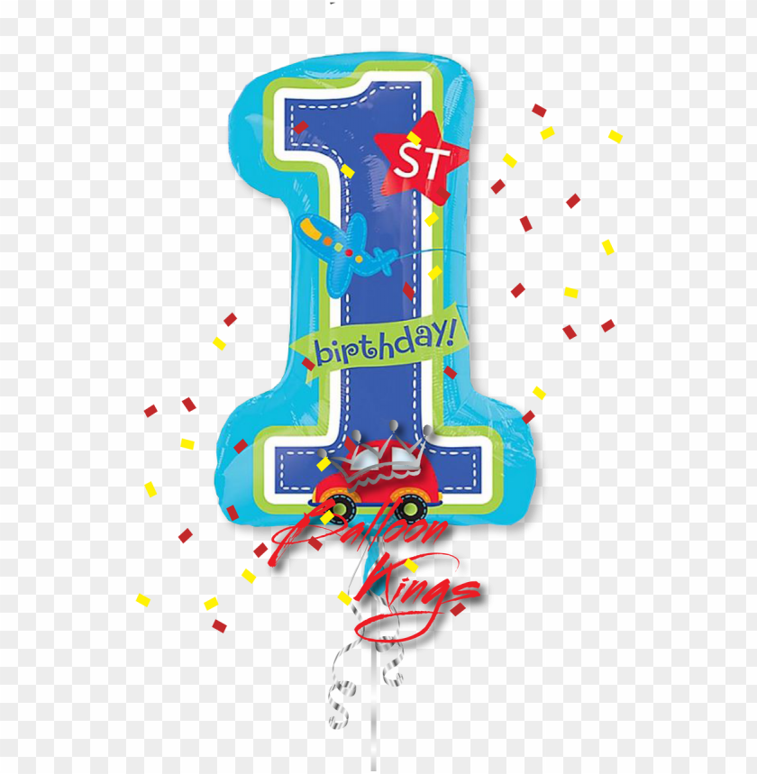 1st birthday boy all aboard foil balloon number 1 st birthday png image with transparent background toppng foil balloon number 1 st birthday png