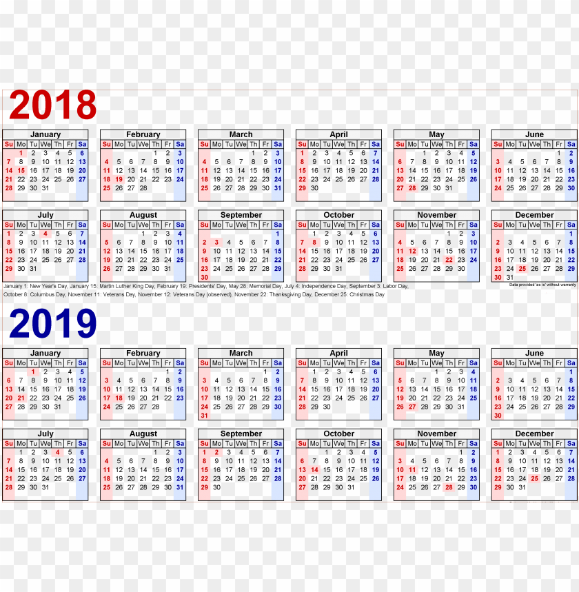 Free download | HD PNG 2018 2019 calendar s png images background ...