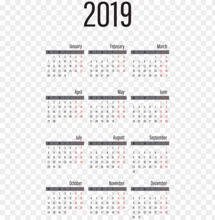 Free download | HD PNG 2019 calendar large transparent PNG Images 41638 ...