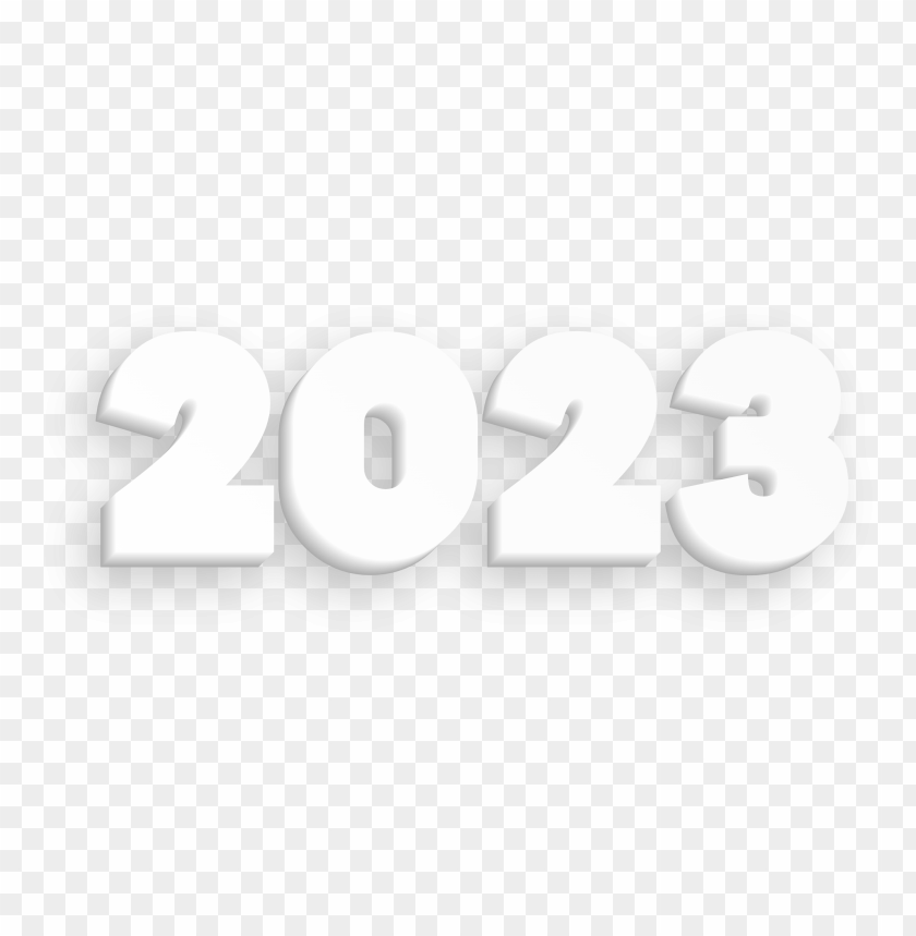 Free download | HD PNG 2023 white color minimalist 3d text - Image ID ...