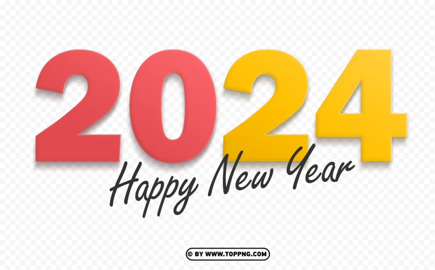 2024 Happy New Year Png Download Clipart Background free PNG TOPpng