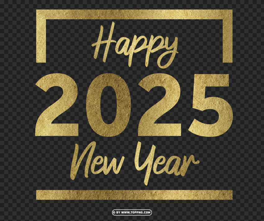 Free download HD PNG 2025 gold happy new year design png Image ID