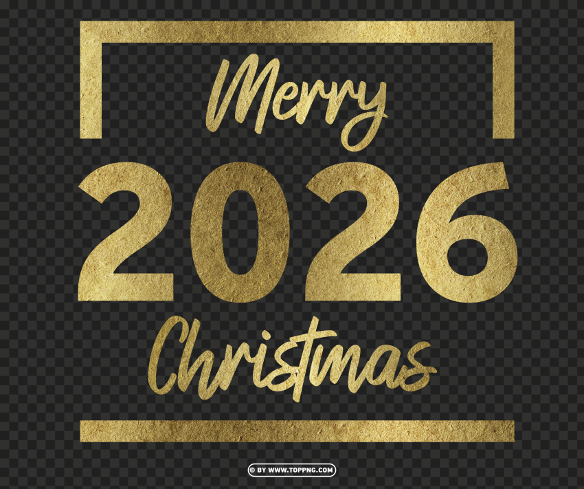 2026 Gold Merry Christmas Design Png cutout PNG & clipart images TOPpng