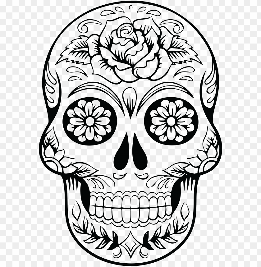 28 Collection Of Sugar Skull Clipart Free Black And White