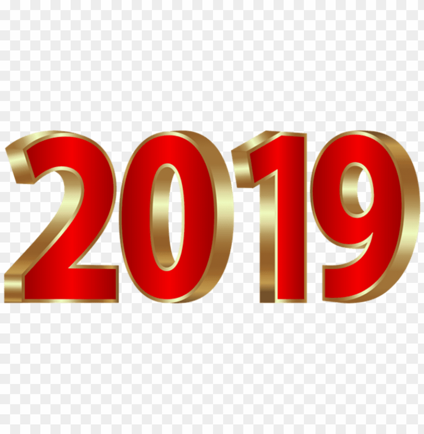 Free Download Hd Png 3d Numeric 2019 Red Png Png Images Background