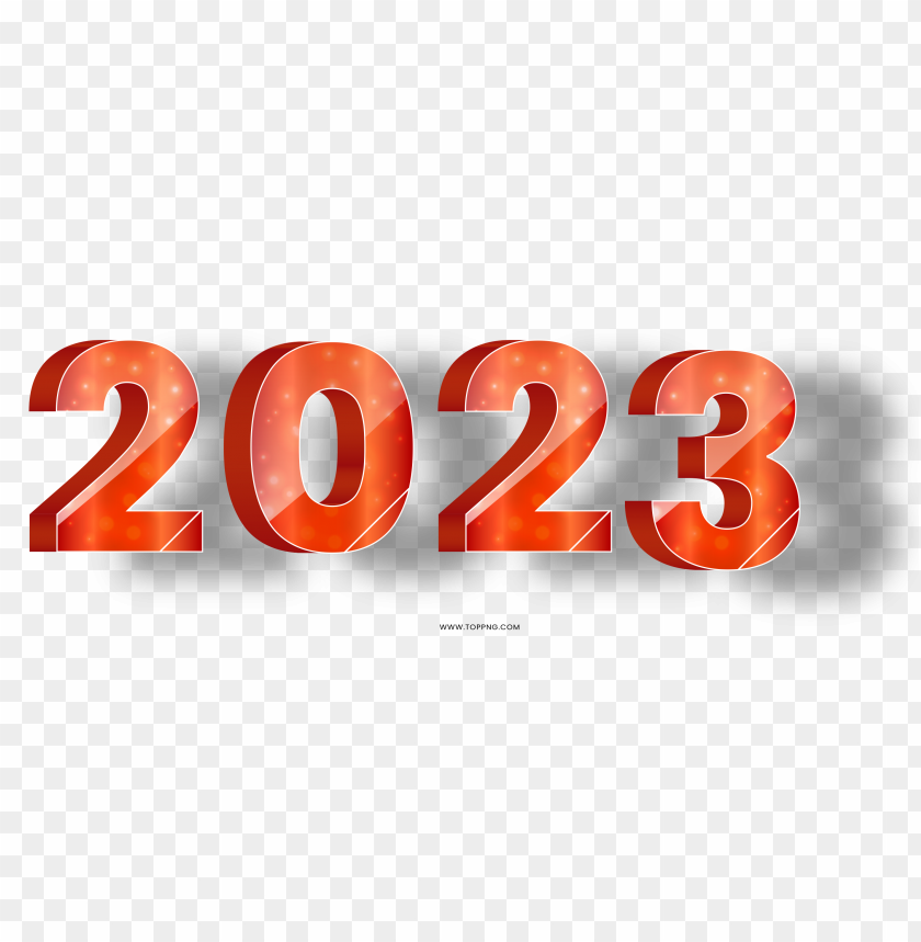 Free download | HD PNG 3d red 2023 text numbers png - Image ID 482269 ...