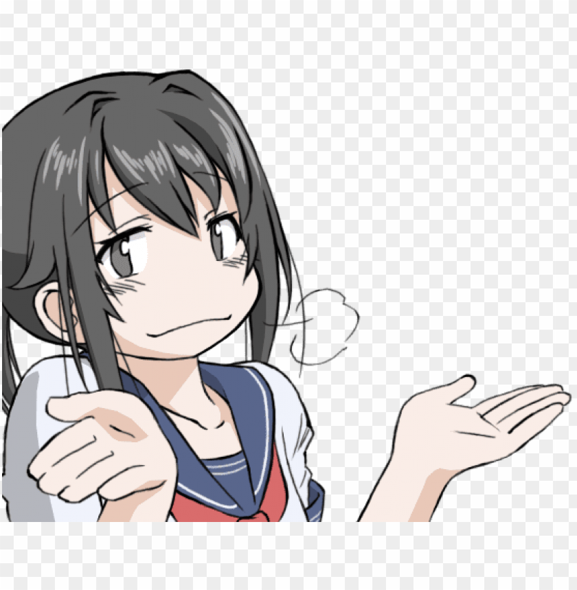 Download 4967093 - anime girl shrug transparent png - Free PNG Images