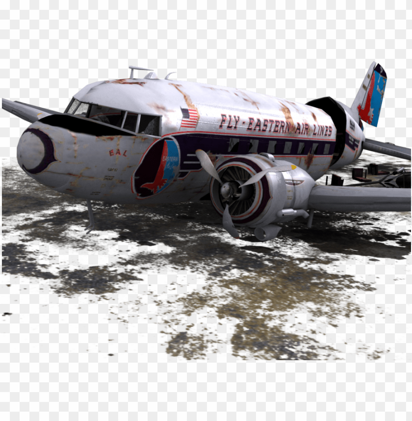 Download 6 dc 3 plane air crash royalty free 3d model