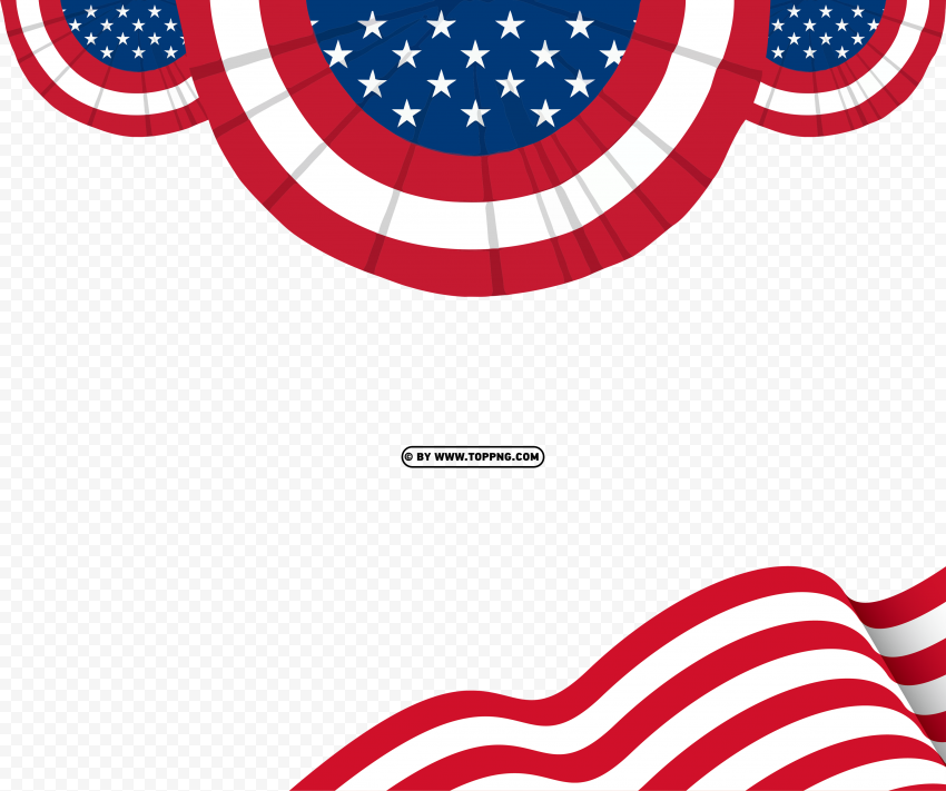 American Flag Bunting Vector 8434