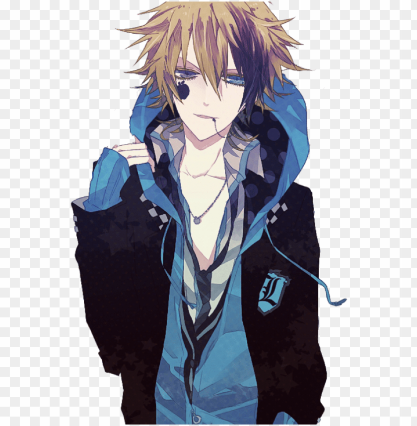 Anime Boy Light Brown Hair Blue Eyes Png Image With Transparent