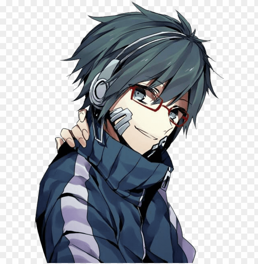 Anime Boy Png Clipart Blue Hair Anime Boy With Glasses Png Image With Transparent Background Toppng - white anime boy hair roblox