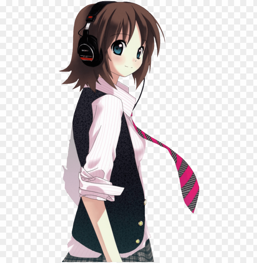 Anime Headphones Png Png Black And White Library Cute