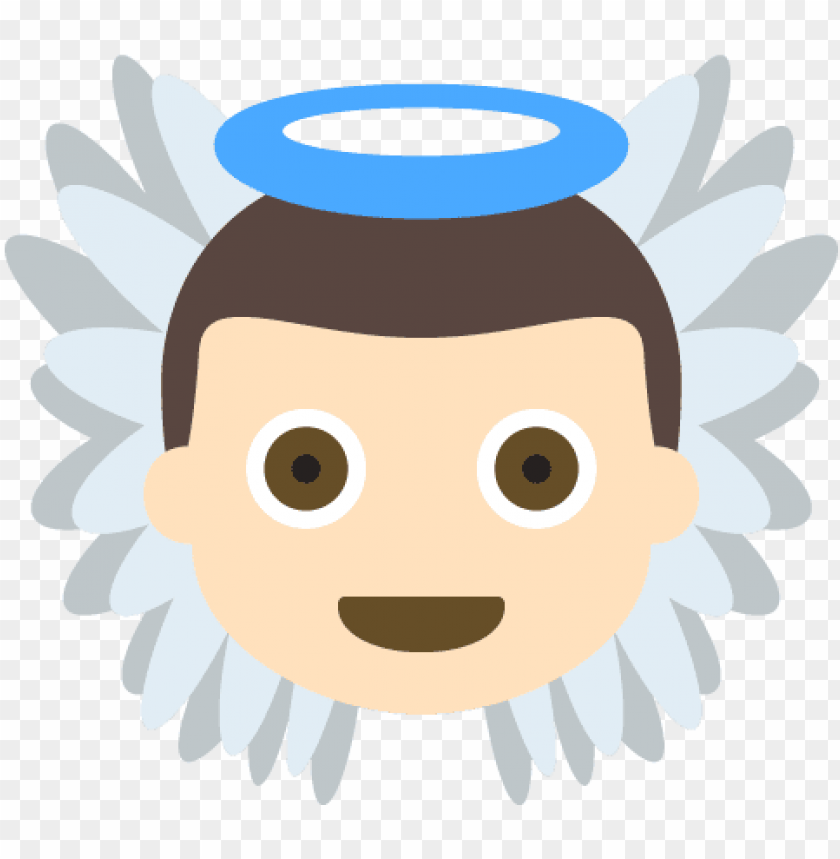 Free download | HD PNG baby angel light skin tone emoji emot vector ...