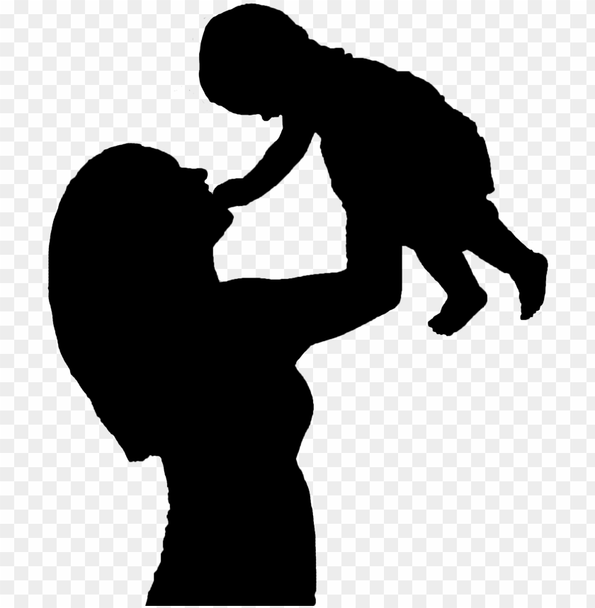 Baby Silhouette Png Mom And Baby Silhouette Png Image With Transparent Background Toppng