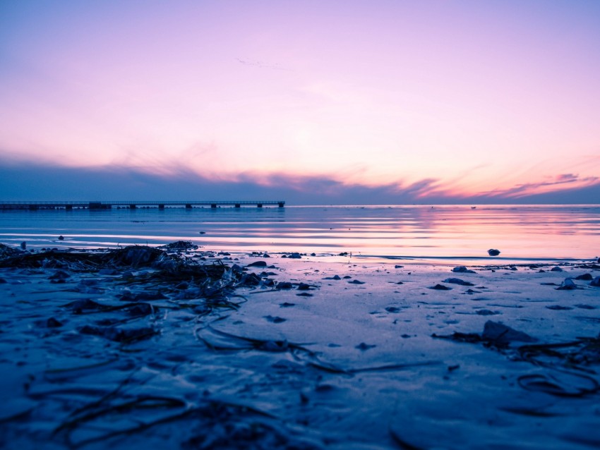 Free download | HD PNG beach sea sunset dusk pier 4k wallpaper | TOPpng