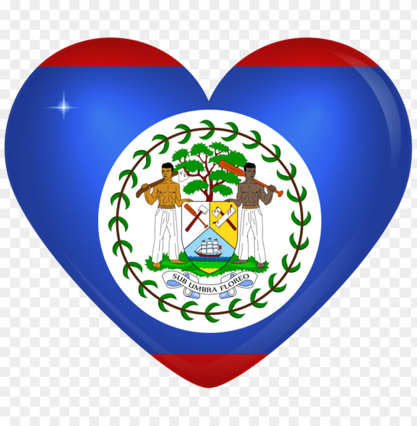 Free download | HD PNG belize large heart flag clipart png photo