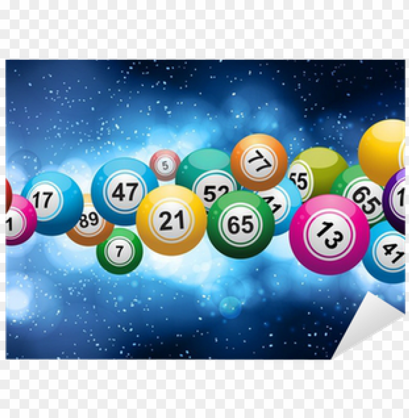 Download bingo balls on a glowing blue background sticker • bingo clip art png Free PNG