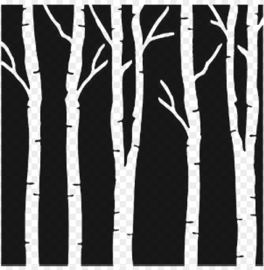 Download Birch Trees Stencil Png Image With Transparent Background Toppng