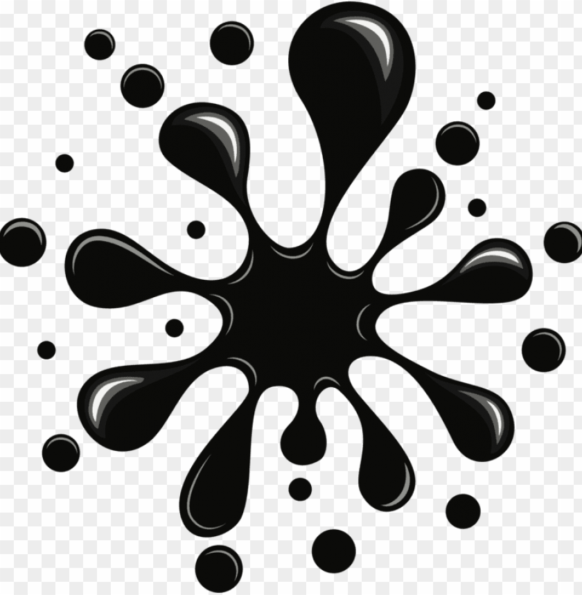 Free download | HD PNG black and white ink painting blob clip art PNG