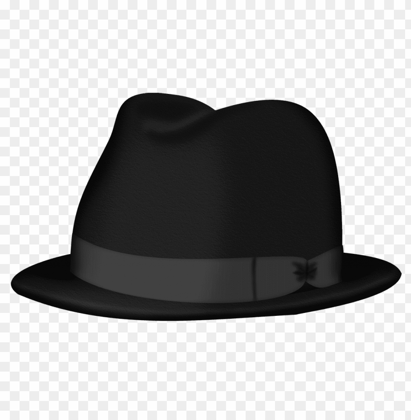 black fedora hat png - Free PNG Images 