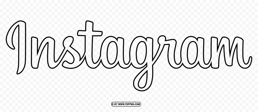 Free download | HD PNG black logo instagram text line png no background ...