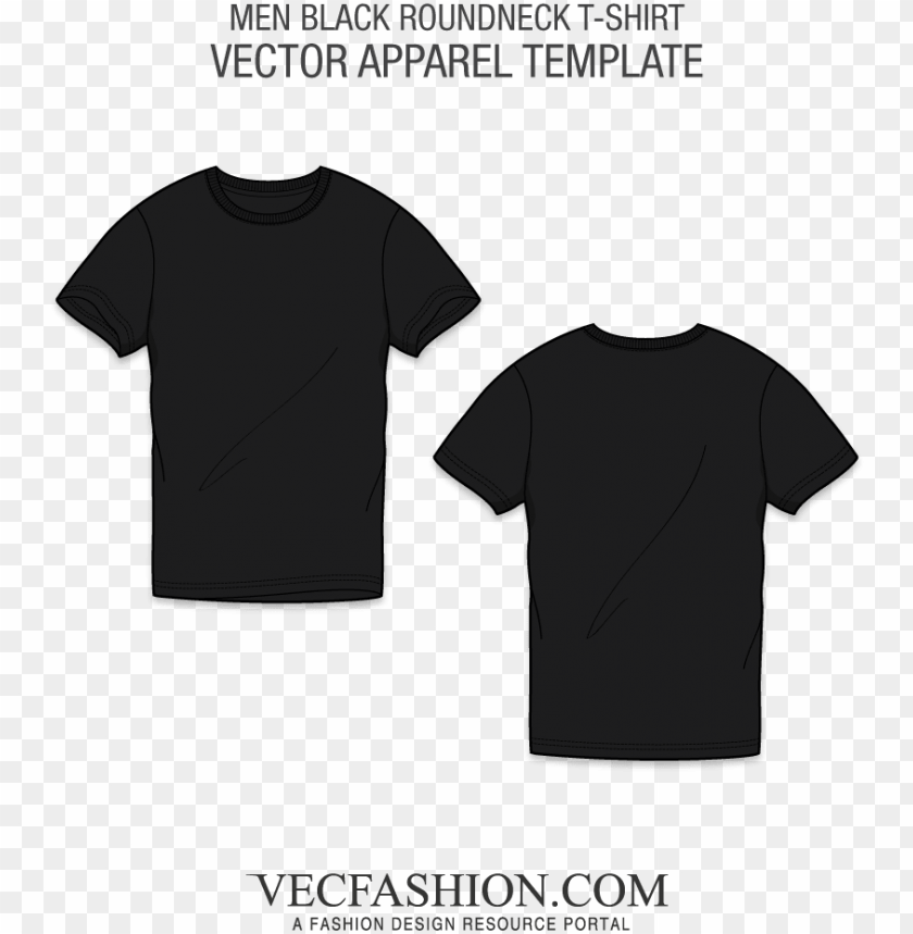 Black T Shirt Template Png Jpg Transparent Library Black Round