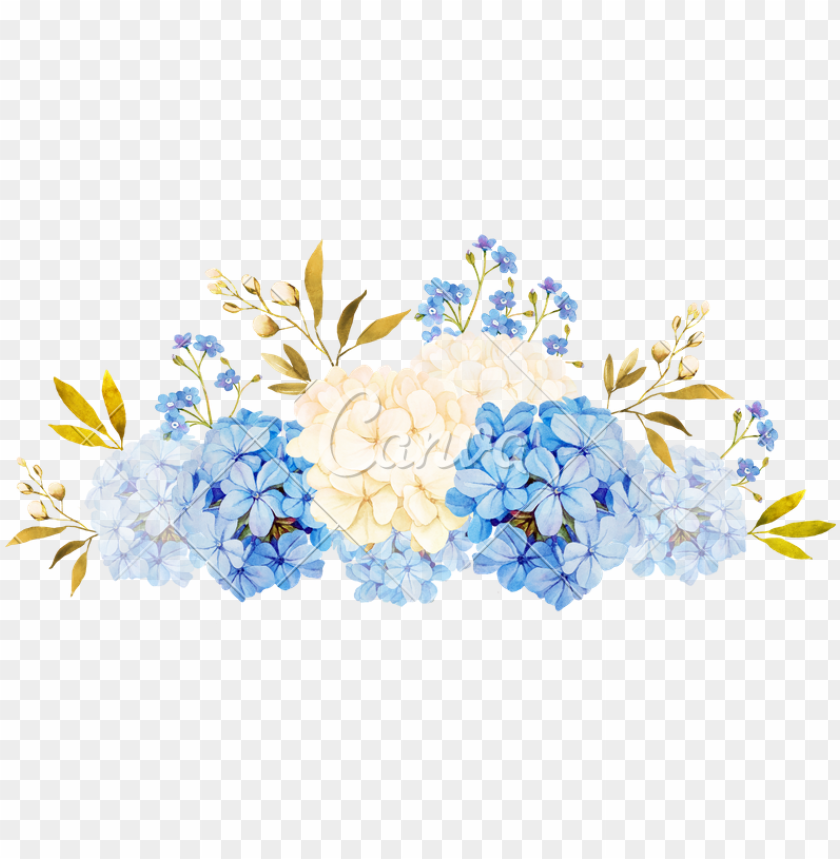 Flower Royal Blue Watercolor Flower Png