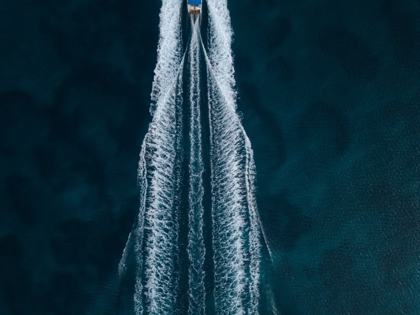 Free download | HD PNG boat yacht sea foam traces 4k wallpaper | TOPpng