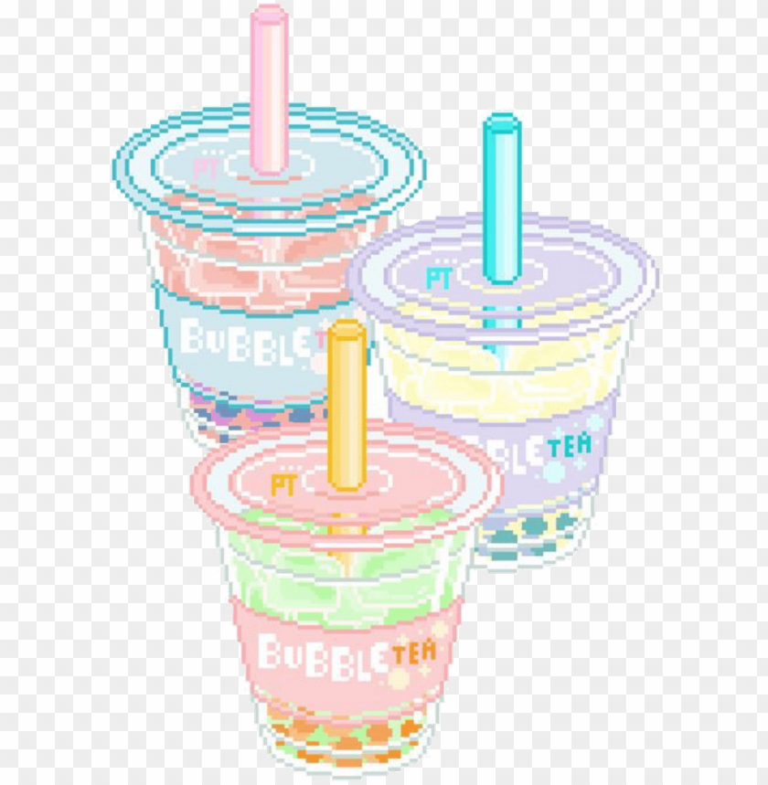 Boba Sticker Aesthetic Pastel Bubble Tea Png Image With Transparent Background Toppng - boba tea aesthetics roblox