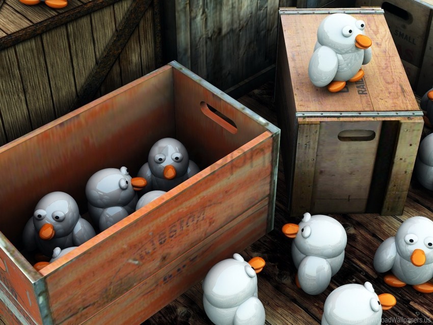 free-download-hd-png-box-crate-delivery-parcel-penguins-wooden
