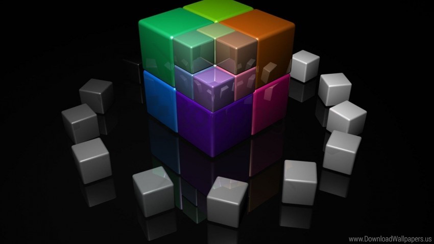 Free download | HD PNG bright colorful cube cubes wallpaper background ...