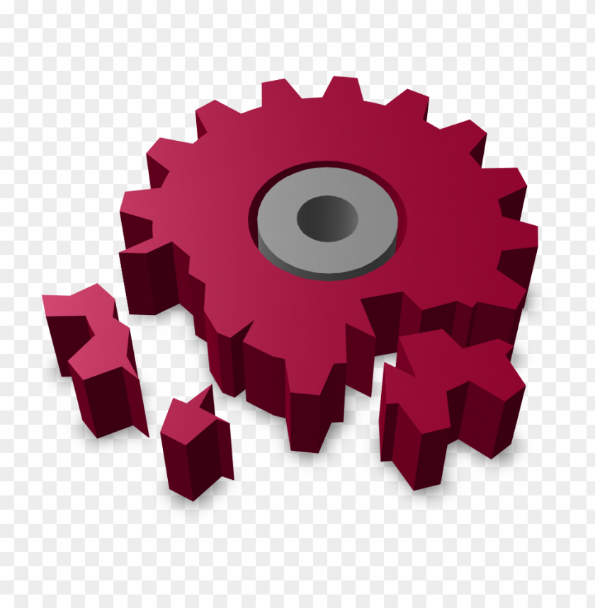 Free download | HD PNG broken red 3d gear wheel PNG transparent with ...