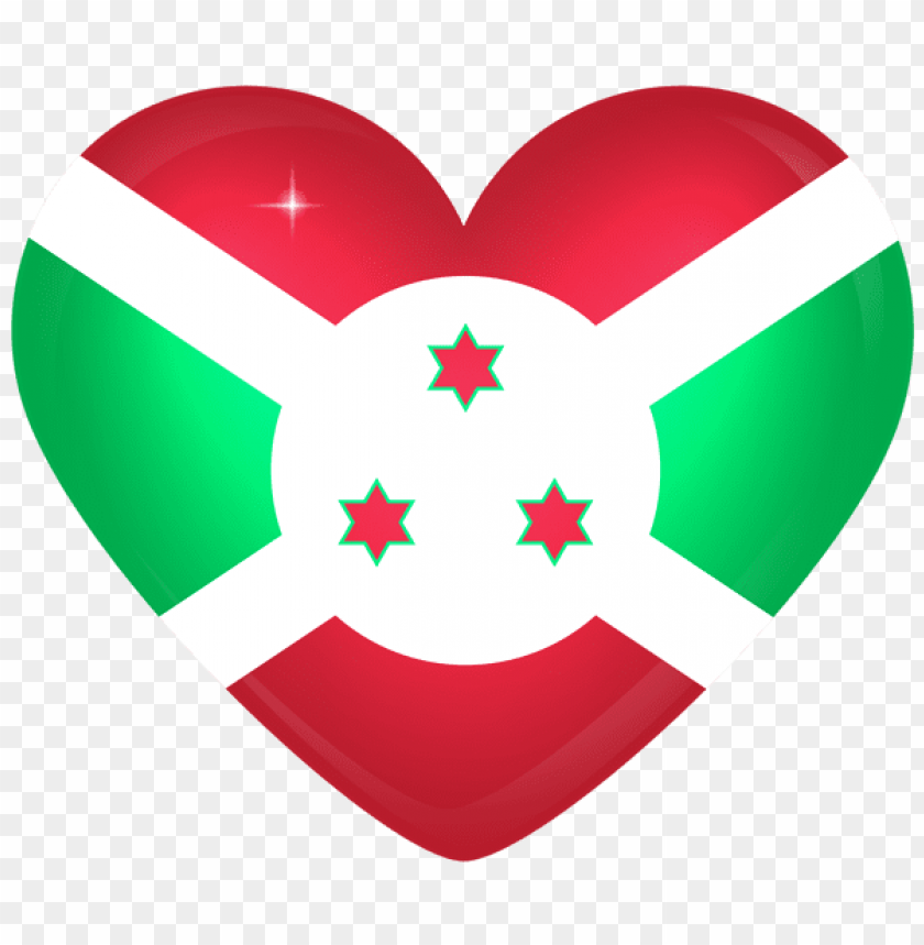 Free download | HD PNG burundi large heart flag clipart png photo