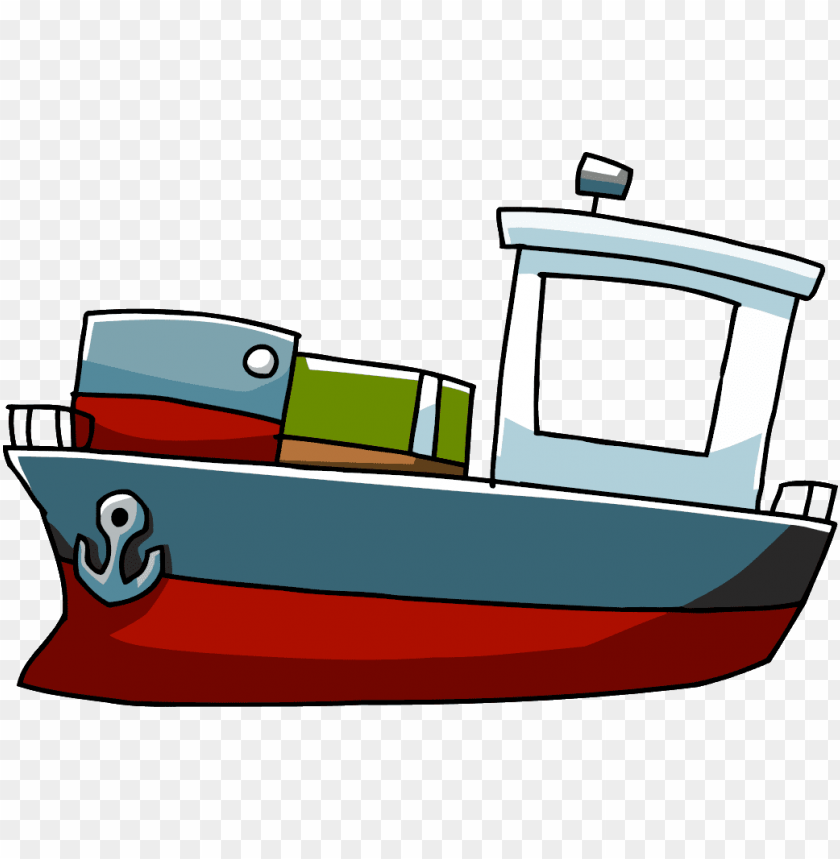 Download cartoon boat png - cargo ship cartoon png - Free PNG Images