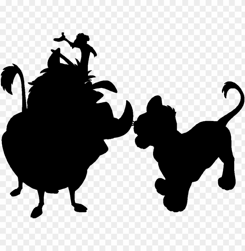 Download cartoon silhouette - hakuna matata art print png - Free PNG