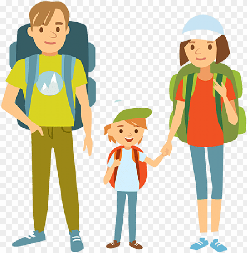 Free download | HD PNG cartoon tourist family tipo de viajero eres PNG ...