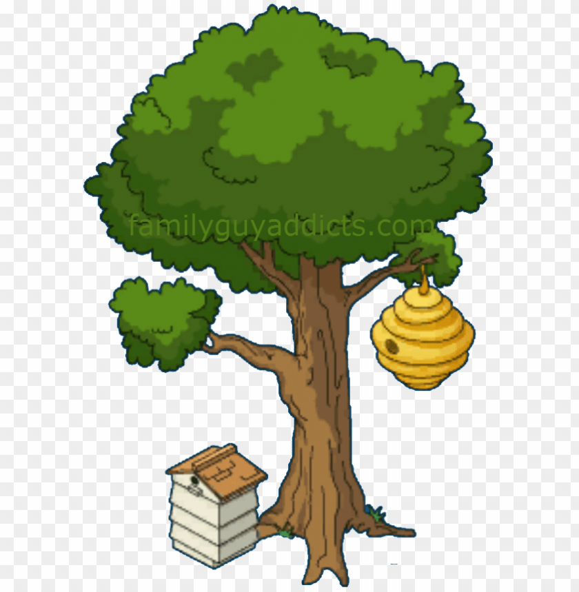 Cartoon Tree With Beehive Png Image With Transparent Background Toppng