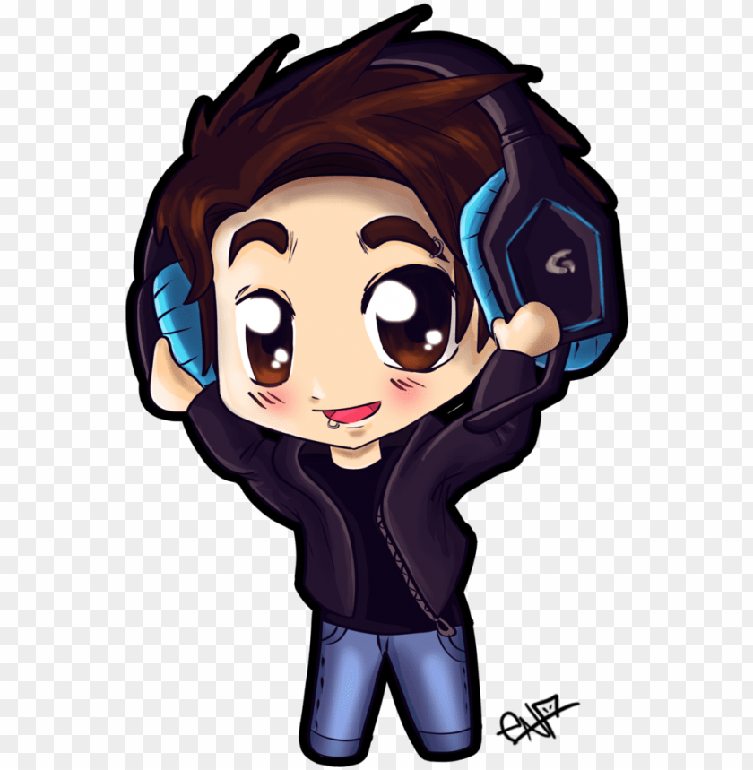 Chibi Boy With Headphones By Ena Chibi Anime Boy With