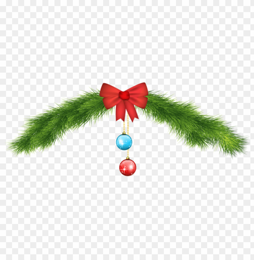 Free download | HD PNG christmas pine decor with red bow PNG Images ...