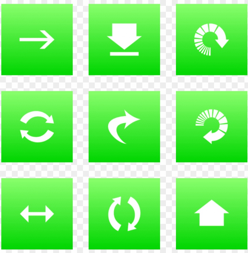 Free download | HD PNG classic arrows icon in style flat square white ...