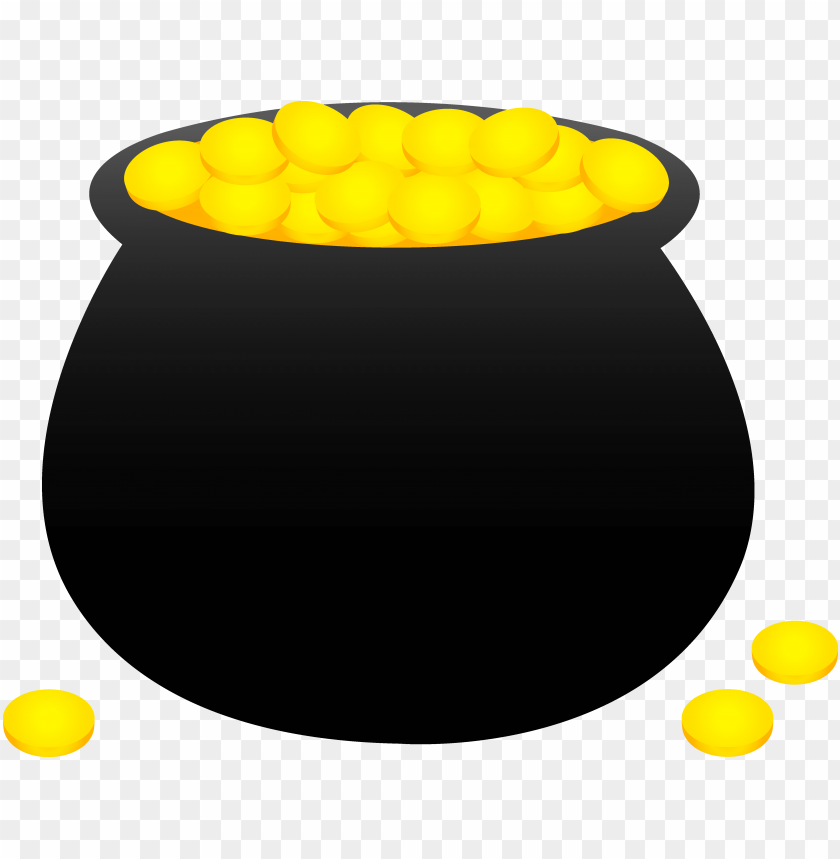 Free download | HD PNG clip black and white stock cartoon pot of gold