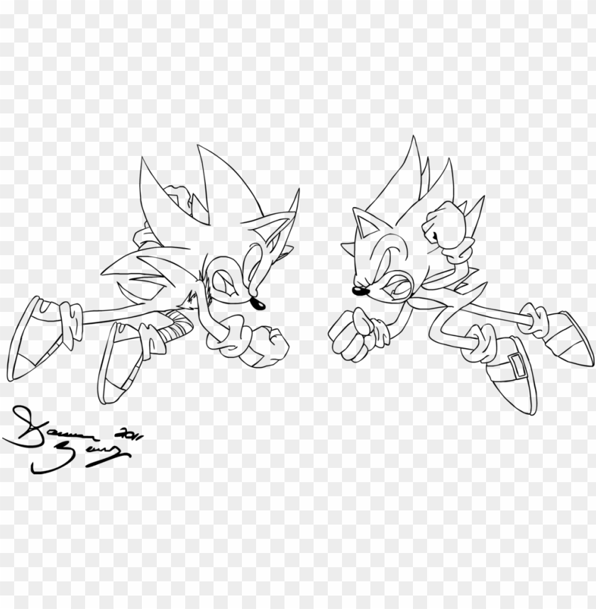Download Cm Super Sonic Vs Super Shadow Coloring Pages Png Free Png