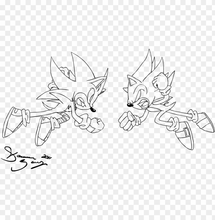 Download Cm Super Sonic Vs Super Shadow Coloring Pages Png Free PNG 