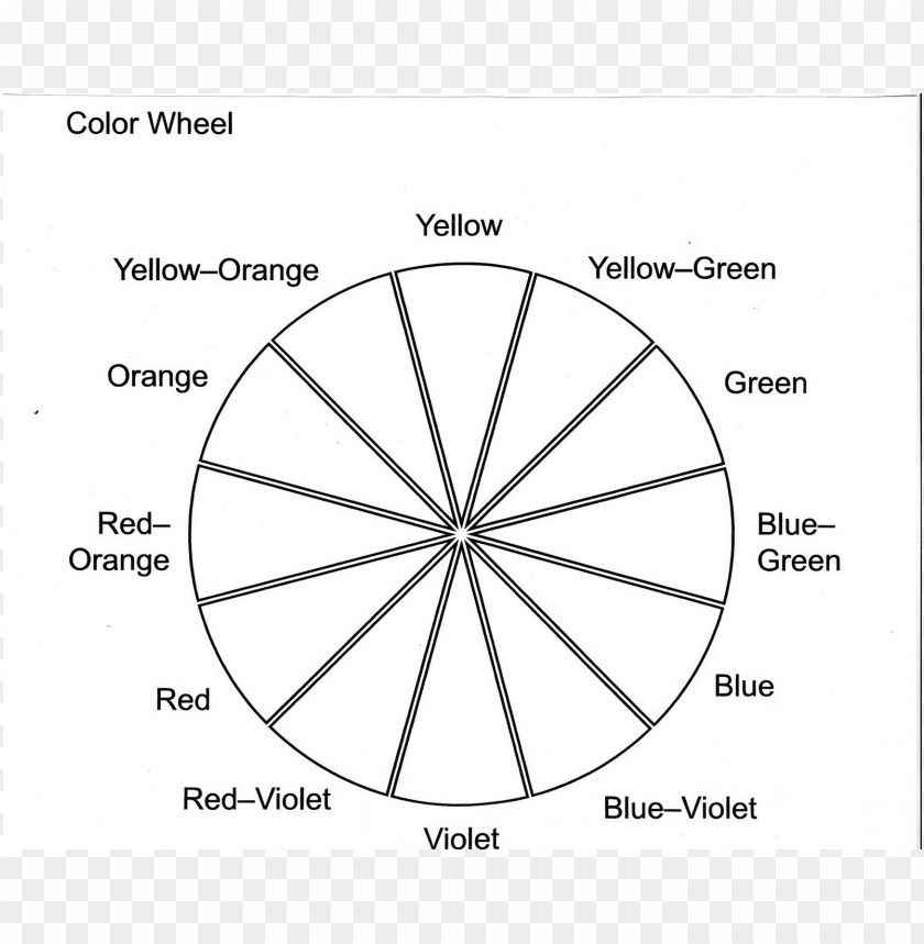 Free download hd png color wheel coloring page png image with