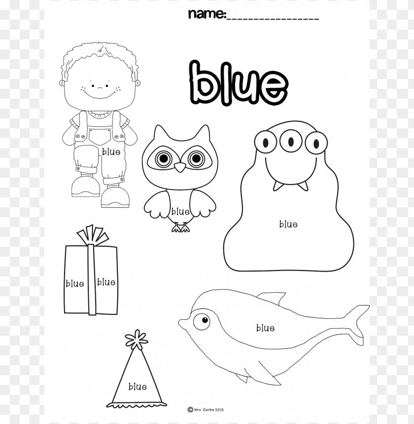 Free download | HD PNG coloring printables for the blue color PNG ...