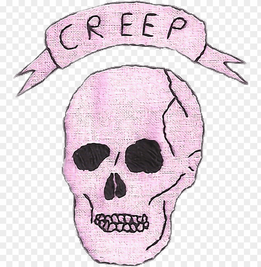 Creep Skull Patch Pink Tumblr Aesthetic Hipster Tumblr Transparent Png Image With Transparent Background Toppng - transparent pink transparent roblox aesthetic logo