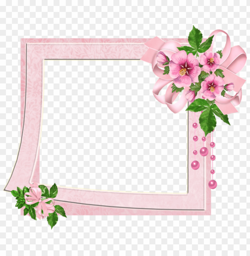 Free download | HD PNG cute pink transparent photo frame with flowers ...